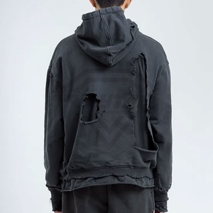 เสื้อฮู้ดผู้ชายสไตล์วินเทจผ้าคอตตอนผสม - Product Image 3