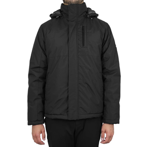 Veste d'extérieur coupe-vent chaude avec fermeture éclair pour parka à capuche unisexe, manteau de protection unisexe, parka d'hiver - Product Image 1