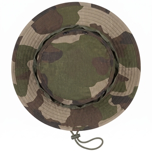 Chapeau Bob en Toile Camouflage Unisexe Adulte Extérieur Décontracté Respirant Imperméable Polyester Large Bord avec Œillets et Sangle Réglable - Product Image 4