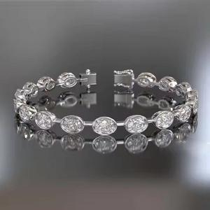 Classic 14K Yellow Gold Tennis Bracelet Dainty Wedding Jewelry with Moissanite and Diamond Perfect Party <b>Gift</b> - Product Image 5