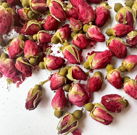 Natürlicher Duft Angemessener Preis Kunden spezifische Verpackung Premium-Qualität Rosen knospen Trockene rote Rosen knospe Getrocknete Blumen für Kräutertee