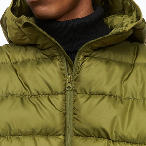 2026 Men's High Down Hooded Winter Bomber Puffer <b>Jacket</b> Bright Shiny Short Thick <b>Canvas</b> <b>Jacket</b> with Street Style Trend - Product Image 2