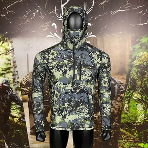 Camisas Acolchadas con Cierre de Cremallera de un Cuarto, Camuflaje de Caza Personalizado, Capa Base de Lana Merino para Tiro, Fabricadas por Sitka Gear - Product Image 2
