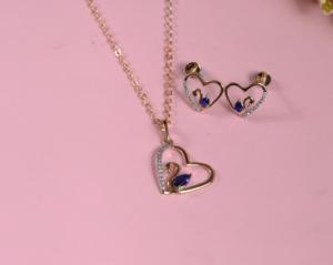 Conjuntos de colgantes elegantes de 18 quilates de joyería fina y elegante de la mejor calidad para negocios en línea y exportación con certificación IGI al por mayor - Product Image 1