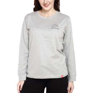 Pijama de Manga Larga para Mujer Evolove con Cuello Redondo y Estampado, Tejido de Punto Corto Evolove, Suave y Cómodo - Product Image 3