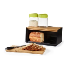 Hot Sale Daily Catering Usage Rectangular Shape Large Capacity Wooden Bread Bin Cookies Food <b>Storage</b> Bread <b>Box</b> - Product Image 6