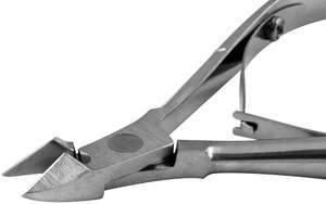 Pinzas para cutículas de borde de corte recto de metal con logotipo personalizado para uñas y dedos encarnados - Product Image 4