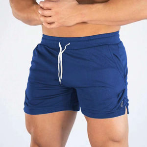 Short de gymnastique pour hommes OEM High Street Short de sport de fitness tissé monocouche de couleur unie à séchage rapide Style décontracté - Product Image 1