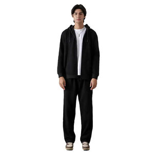 Chándal Personalizado de Estilo Nuevo para Hombre, con Cremallera Negra, de Alta Calidad, Holgado, para Invierno - Product Image 1