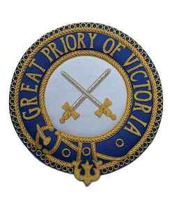 Badges de tablier de robe provinciale d'artisanat maçonnique Brodé à la main Badge de tablier de Regalia maçonnique pour uniforme - Product Image 3