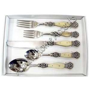 Couverts contemporains plaqués cuivre Cuillères et fourchettes au design élégant de qualité supérieure par Axiom Home Accents - Product Image 4