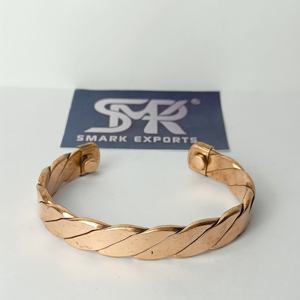 Plain Traditional <b>Magnetic</b> Copper Bangle Adjustable Open Cuff Handmade Lightweight Smooth Finish with Embedded Magnets Unisex - Product Image 4