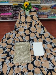 Impresionante Vestido de Jacquard de Algodón Suizo con Estampado Floral Colorido para Niñas, Ideal para Bodas, Ecológico, Estilo Indio - Product Image 2