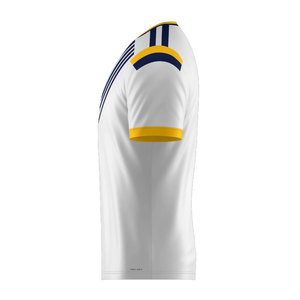 Camiseta de fútbol de cuello retro transpirable de alta calidad al por mayor, camiseta de fútbol uniforme de equipo de diseño personalizado para hombre - Product Image 3