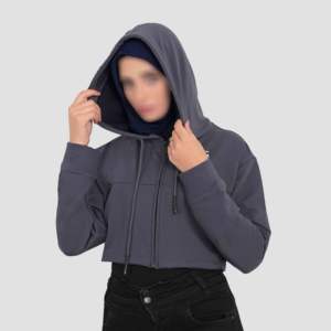 เสื้อฮู้ดผู้หญิงแนวสตรีทเสื้อมีฮู้ดผ้าใยสังเคราะห์ไม้ไผ่กันน้ำใส่สบายฤดูหนาวอิสลาม - Product Image 4