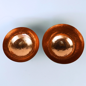 Cuencos de pie de cobre elegantes y modernos, bandejas decorativas para servir frutas, aperitivos, mesas de comedor, salas de estar, bodas - Product Image 2