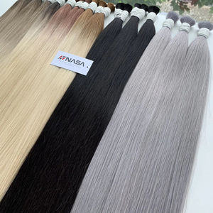 Extensiones de Cabello Virgen al por Mayor, 100g, Color Claro, 65cm de Largo, Grado Remy, Cabello Humano Vietnamita, Doble Trama a Máquina, Liso/Ondulado - Product Image 1