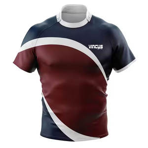 เสื้อรักบี้ขายดี น้ำหนักเบา สวมใส่สบาย คุณภาพสูง แขนสั้น ราคาถูก โปรโมชั่นสุดฮอต - Product Image 1