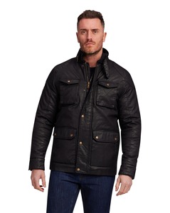 Custom <b>Men's</b> Solid Woven Windproof Breathable Autumn Varsity Casual Hooded <b>Jacket</b> Stand Collar Zipper Closure <b>Warm</b> Pocket Coated - Product Image 3
