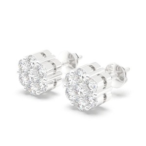 Pendientes colgantes de diamantes brillantes hechos en India para damas de honor eventos de Gala disponibles a bajo precio - Product Image 4