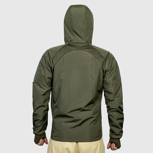 Chaqueta Softshell Unisex Color Verde Oliva 2025 con Capucha, Resistente al Agua y al Viento, con Forro Polar - Product Image 4