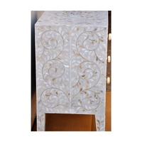 Table basse en nacre de qualité supérieure, fabriquée à la main par un fabricant indien, style moderne et antique, pour la décoration de la maison