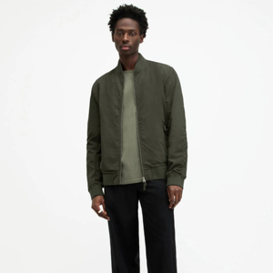 Chaqueta Bomber Verde con Logotipo Personalizado para Hombre, Chaqueta de Invierno de Talla Grande con Cuello Alto, Chaqueta Bomber de Calidad para Hombre, Servicio OEM - Product Image 1