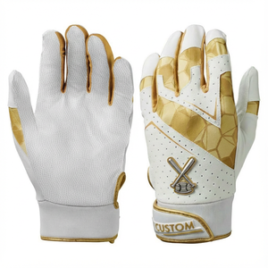 Custom Print Label High Quality Cabretta Leather <b>Batting</b> Gloves Wholesale Non Slip Grip Anti Shock Adult Softball <b>Batting</b> Gloves - Product Image 1