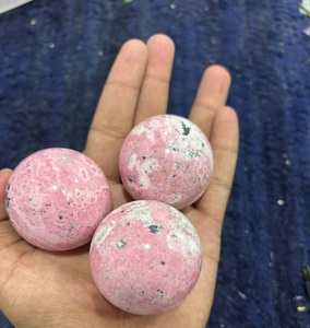 Ágata Soha de alta calidad, esferas de cristal de Rodonita Rosa hechas a mano, piedras preciosas naturales, excelente decoración de regalo, venta económica - Product Image 6