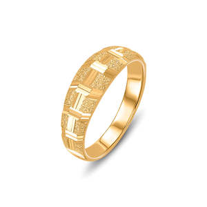 แหวนทรงเรขาคณิตชุบทองทันสมัยสำหรับผู้หญิง - Product Image 4