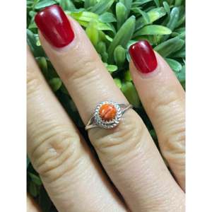 Bague statement artisanale Navajo en nacre et argent sterling, taille 6.75 - Product Image 2