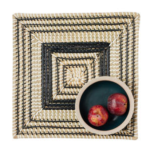 Sous-plats en herbe de mer noire pour la décoration de table, tissage de haute qualité, sous-plat en herbe de mer - Product Image 4