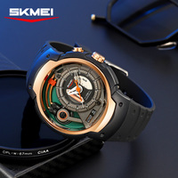 Reloj Skmei 2531, Diseño Simple y Lujoso, Pantalla LED Luminosa, Movimiento de Cuarzo, Correa de Acero Inoxidable, 3ATM, 43mm