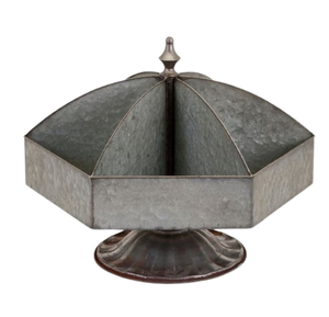 Nuevo diseño Caddy Galvanizado Metal Cubiertos Almacenamiento Caddy Galvanizado Cubiertos Vintage Galvanizado Acabado Caddy - Product Image 2