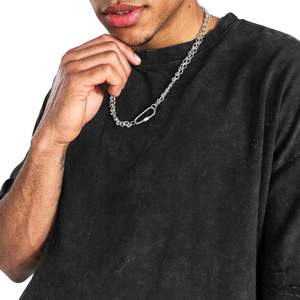 Short d'été personnalisé deux pièces pour hommes, lavé à l'acide, t-shirts surdimensionnés en coton de haute qualité pour hommes avec ensembles de shorts - Product Image 4