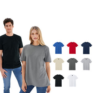 2024 Venta caliente al por mayor barato 153gsm puro algodón Unisex hombres camiseta logotipo impreso personalizado en blanco cuello redondo Camiseta para hombres - Product Image 1