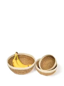 Tazón de Yute Desechable de Alta Gama, Diseño Vintage, Aspecto Premium, Moderno y Elegante, para Hogar u Hotel, Tazón de Frutas de Mimbre con Diseño Único - Product Image 5