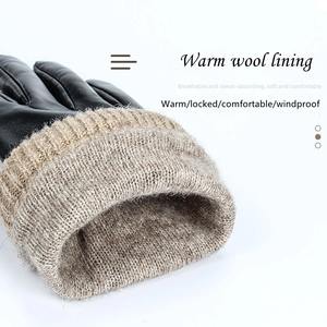 Gants en cuir pour moto, imperméables, pour hommes, motocross, gants thermiques d'hiver pour la conduite en VTT, sports, conduite, gants complets - Product Image 5