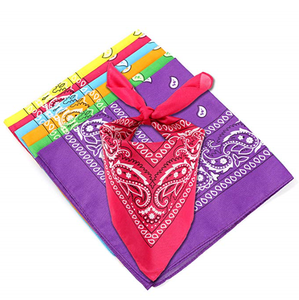 ผ้าโพกหัวผ้าฝ้ายลาย Paisley สีดำพิมพ์โลโก้ตามสั่งฮิปฮอป - Product Image 6