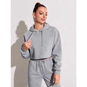 Ensemble deux pièces pour femme, imprimé personnalisé, hiver, uni, sweat à capuche à manches longues, pantalon de survêtement en polaire, imperméable - Product Image 6