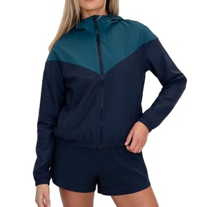 Conjunto Deportivo de Dos Piezas con Capucha para Mujer, Verano, Color Sólido, Impermeable, Cortavientos, Nailon, HECHO POR HAIDIIII SPORTS 2027 - Product Image 1
