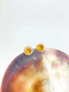 Élégantes boucles d'oreilles en moissanite plaqué or 14 carats en argent sterling 925 massif belle perle pour cadeau de mariage bijoux fins pour femmes - Product Image 4