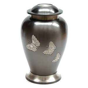 Urnes de crémation pour adultes en laiton de haute qualité avec gravure de blé urnes funéraires en métal fini marbre or et gris pour cendres humaines - Product Image 4