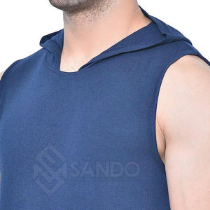 Alta calidad 100% algodón hombres gimnasio Fitness sudaderas con capucha ropa de calle de gran tamaño para verano venta al por mayor disponible - Product Image 6