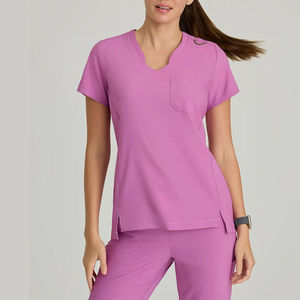 Custom Logo Scrub Medical Uniforms V-Neck Uniform Top <b>Nurse</b> Scrub <b>T</b> <b>Shirt</b> - Product Image 1