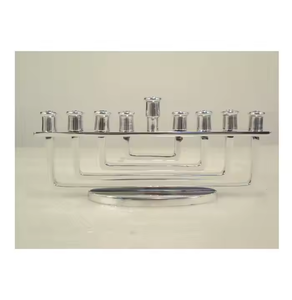 เชิงเทียนอลูมิเนียมสีเงินขัดเงาพร้อมแขนเก้าส่วนสำหรับตกแต่งงานแต่งงานงานปาร์ตี้ที่บ้านสำนักงาน - Product Image 6