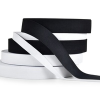 Bande élastique tricotée sur mesure, blanche et noire, pour vêtements, sous-vêtements, chaussures et sacs