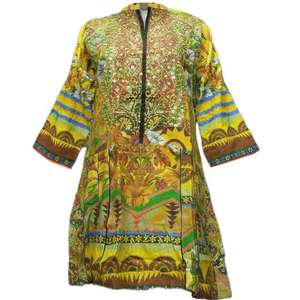 Nueva colección de ropa de invierno pakistaní de lana bordada Kurtis / Kurtis para mujer en tela transpirable de alta calidad - Product Image 2