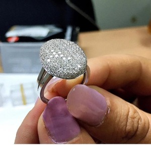 Oval Shape Moissanite Engagement <b>Ring</b> Beautiful Sterling Silver <b>Ring</b> Gift for Her & Other Diamond Jewelry - Product Image 1