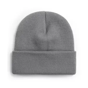 Bonnet unisexe orange en tricot pour l'hiver, 56-58 cm, décontracté, adulte, en acrylique, avec revers, motif uni - Product Image 3